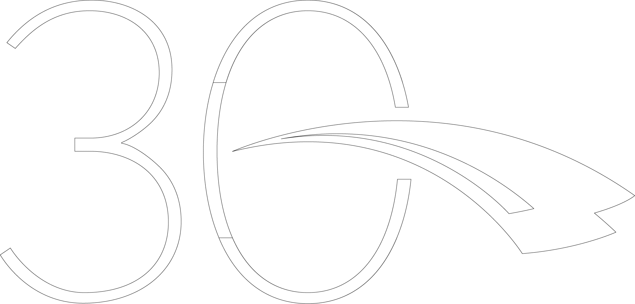 30th anniversary mark